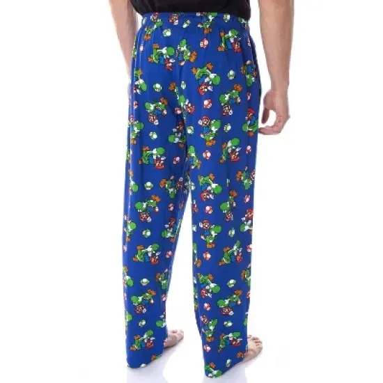 Nintendo Men's Mario and Yoshi Power Up Soft Touch Cotton Pajama Pants image {3}