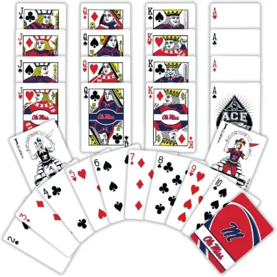 MasterPieces Officially Licensed NCAA Ole Miss Rebels Playing Cards - 54 Card Deck for Adults image {2}