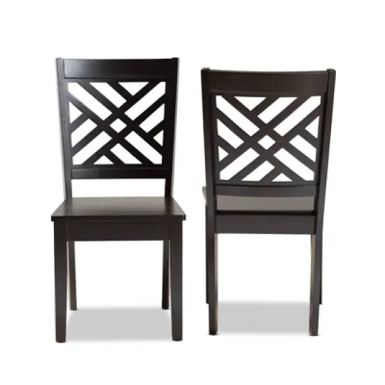 Caron Wood Dining Chair Set - Baxton Studio image {8}