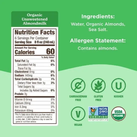 Califia Farms Organic Non-Dairy Almond Milk image {5}
