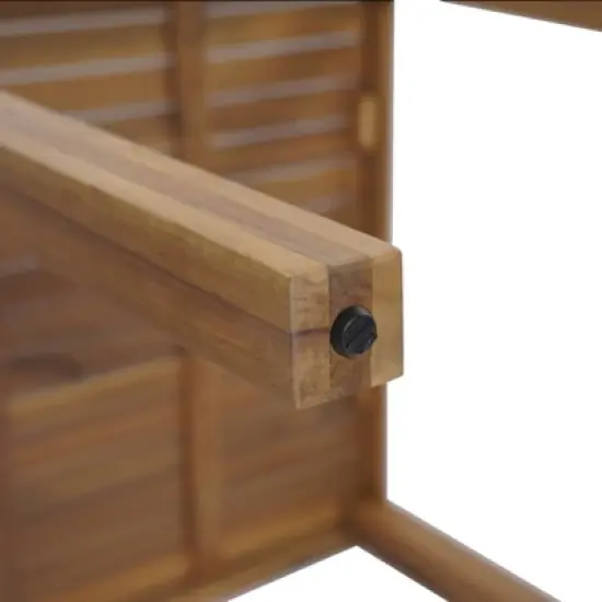 Christopher Knight Home Goleta Outdoor 39.5" Tall Acacia Wood Bar Height Table with Slatted Top image {5}