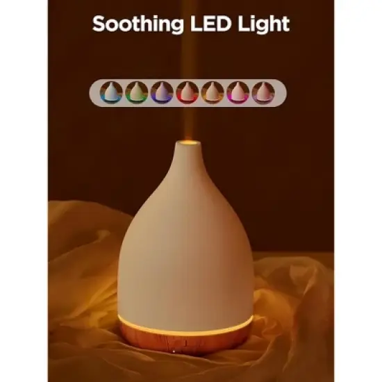 Attop 300ML Ceramic Diffuser for Essential Oils Handcrafted Aromatherapy Diffuser Ultrasonic Cool Mist Humidifier image {2}