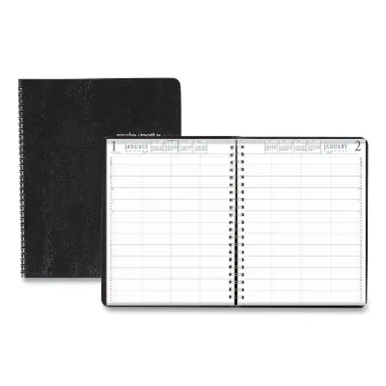 Four-Person Group Practice Daily Appointment Book, 11 x 8.5, Black Cover, 12-Month (Jan to Dec): 2026 image {5}