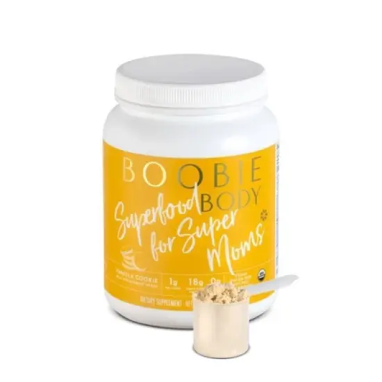 Boobie Body Organic Pregnancy and Lactation Vegan Protein Shake Vanilla Cookie - 21oz/1 Tub image {2}