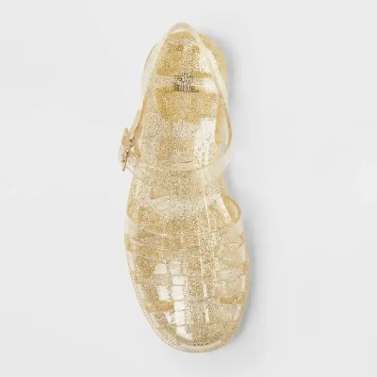 Women's Poppy Ankle Strap Jelly Sandals - Wild Fable&trade; Light Gold image {2}