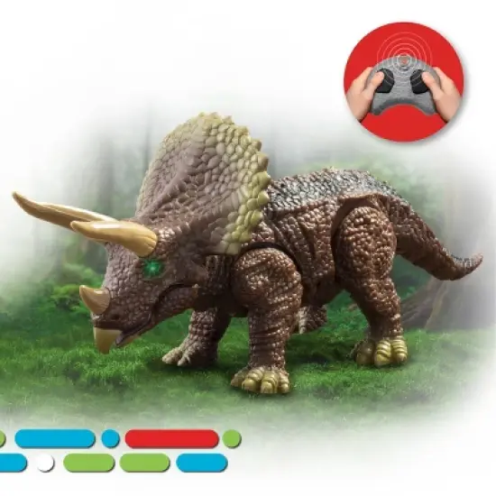 Discovery Kids Triceratops LED Infrared Remote Control (RC) Toy image {2}