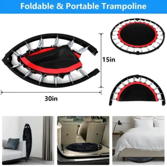 SUGIFT 40" Mini Trampoline Max Load 450lbs Exercise Trampoline for Adults image {3}