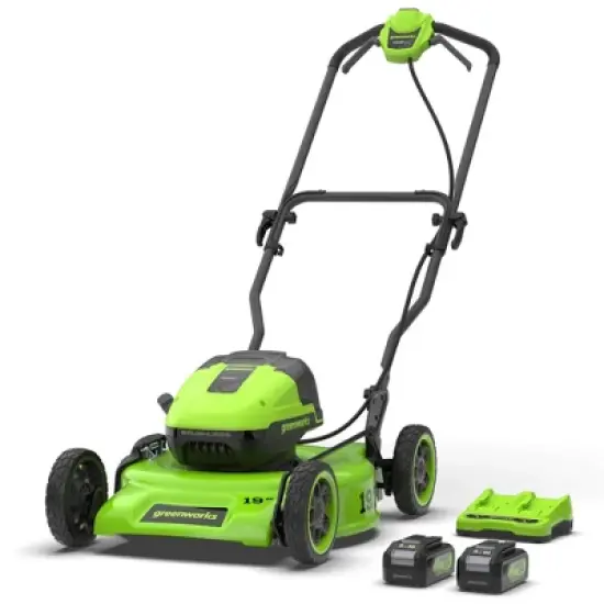 Greenworks Powerall 2x24V 19" Brushless Push Mower with (2) 4.0Ah Batteries and Charger image {11}