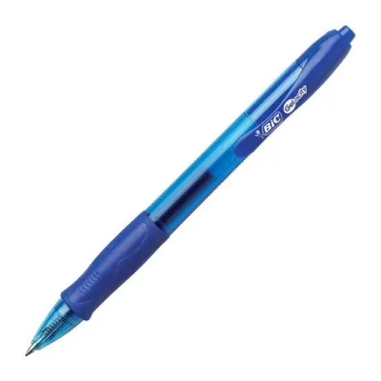 BIC Gel-ocity Retractable Roller Gel Pens, Medium Tip, Blue, Pack of 12 image {1}