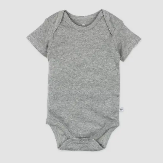 Honest Baby 5pk Organic Cotton Short Sleeve Bodysuit - Gray image {2}