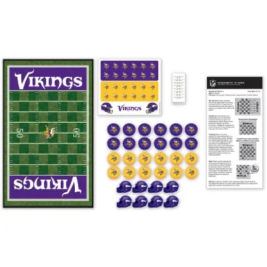 MasterPieces Officially licensed NFL Minnesota Vikings Checkers Board Game for Families and Kids ages 6 and Up image {2}