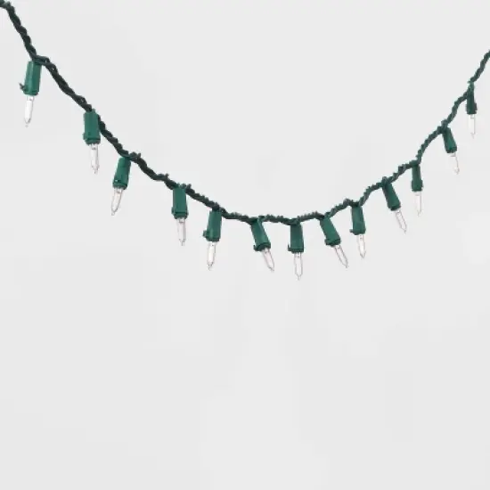 100ct LED Super Bright Mini Christmas String Lights Warm White with Green Wire - Wondershop&trade; image {2}