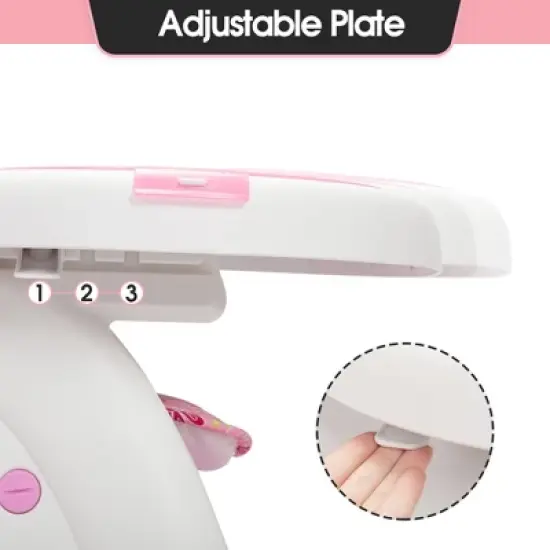 Sandinrayli 3-in-1 Convertible Toddler Highchair Table Booster Seat with Feeding Tray, Green image {4}