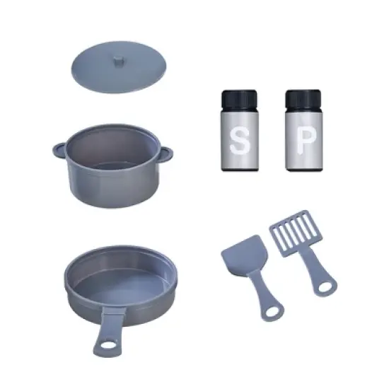 Teamson Kids Little Chef Santos Retro Wooden Kitchen Playset, Aqua/White image {10}