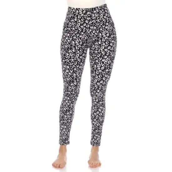 Super Soft Leopard Printed Leggings - White Mark image {5}
