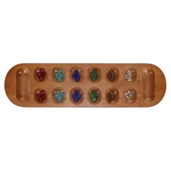 WE Games Mancala Board Game - 22 in., Solid Wood with Walnut Stain, Fun Games for Family Game Night, Family Games, Travel Games for Adults, Home image {5}