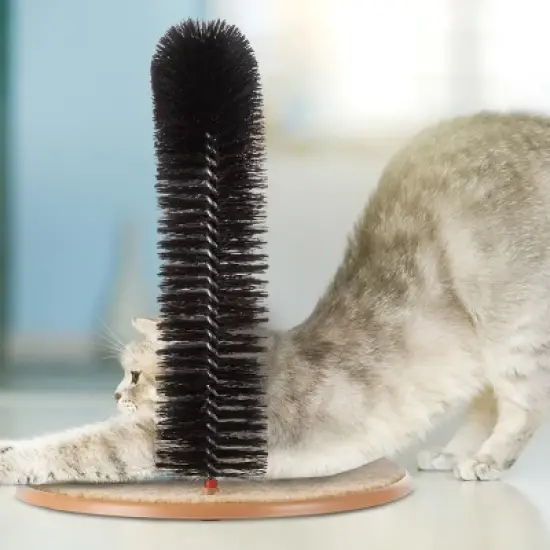 Pet Adobe Self-Grooming Bristle Ring Brush Cat Arch - 14.5" x 13" image {4}