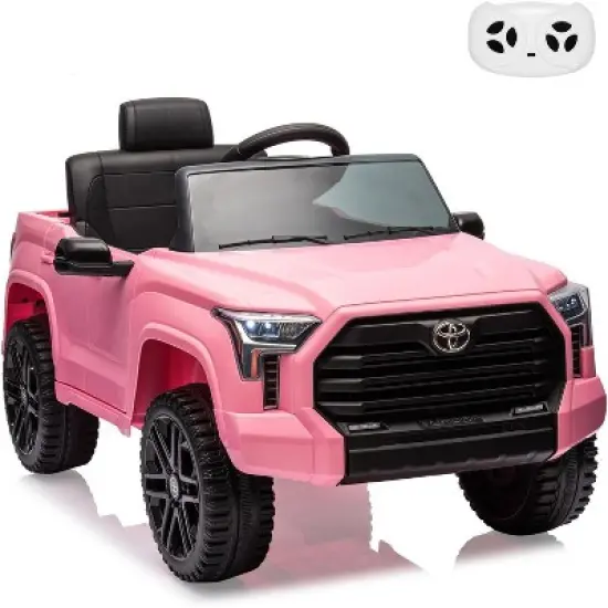 12V Licensed Toyota Tundra Kids Electric Truck, Battery-Powered Off-Road Ride-On Car with Remote Control, 3 Speeds, LED Lights, MP3, Ages 3-6 image {9}
