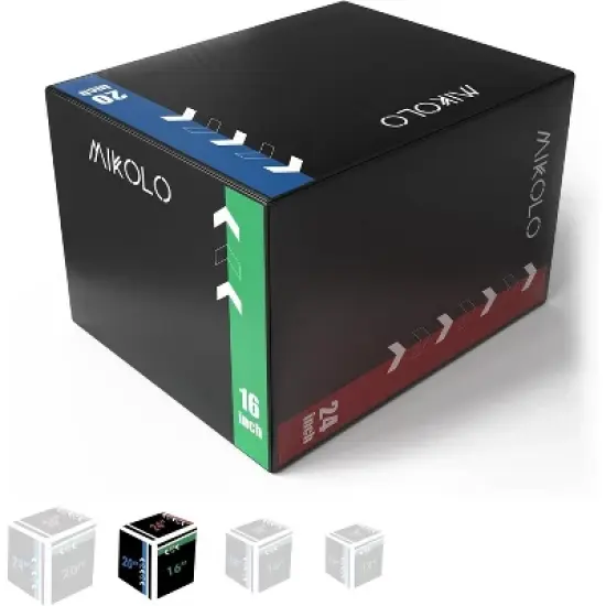 ER KANG 3-in-1 Foam Plyometric Box &ndash; Soft Jump Box with Solid Wood Core, High-Density Foam and Non-Slip Cover &ndash; No Assembly Required image {1}