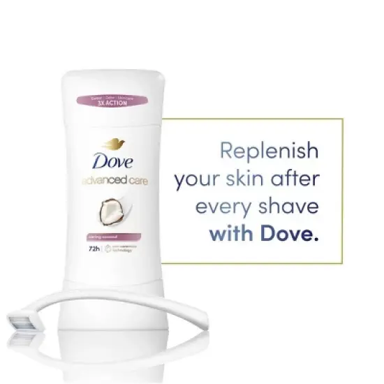 Dove Beauty Advanced Care Caring Coconut 72-Hour Women's Antiperspirant & Deodorant - 2.6oz/2pk image {2}
