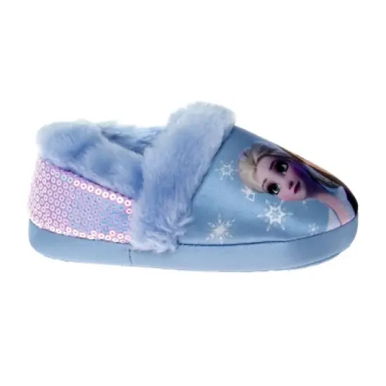 Disney Frozen Anna and Elsa Dual Sizes Girls Slippers. (Toddler/Little Kids) image {2}