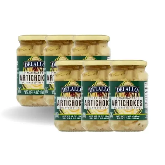 DeLallo Marinated Quartered Artichokes, 12 oz Jar, (6 Pack) image {7}