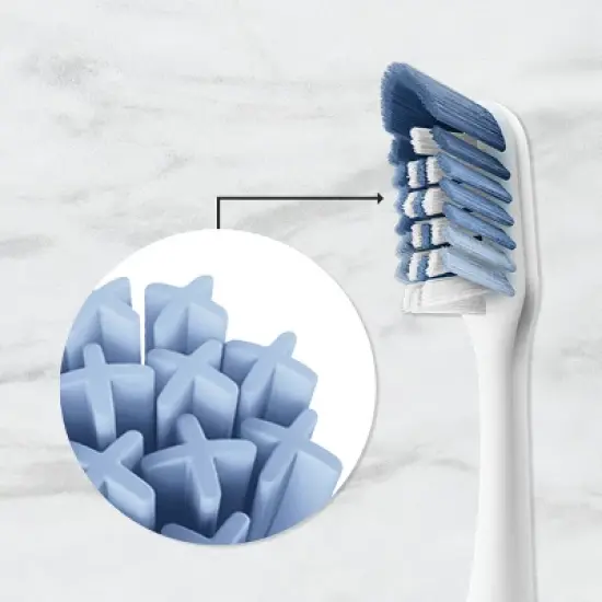 Oral-B Clic Toothbrush - Alaska Blue with 2 Replaceable Brush Heads and Magnetic Brush Mount image {4}