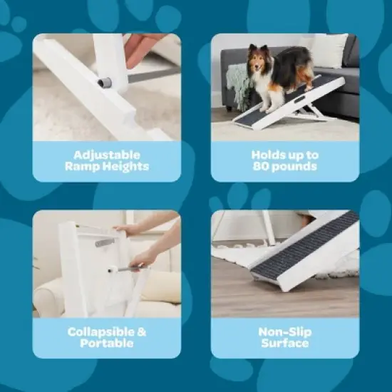 Carlson Heritage Indoor Dog Ramp - Gray/White image {4}