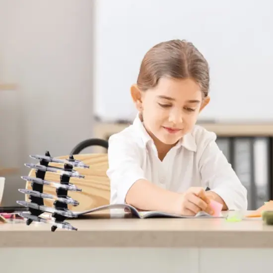 Unique Bargains Acrylic Sturdy and Durable Space-Saving Design Pen Holder image {5}