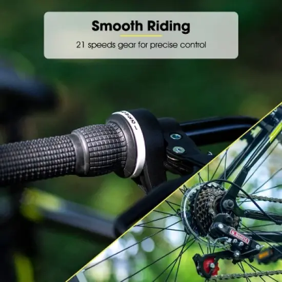 BAMCBASE 24 26 inch Mountain Bike, 21 Speeds Men MTB, Sport Bicycle for Adult image {5}