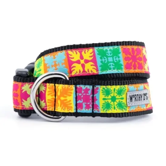 The Worthy Dog Hawaiian Patchwork Dog Collar image {1}