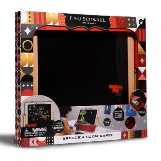 FAO Schwarz Sketch and Glow Easel 2-in-1 Art Studio image {5}