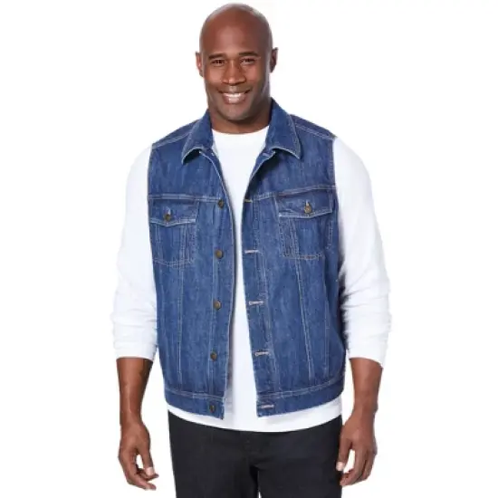 Liberty Blues Men's Big & Tall &trade; Denim Vest image {4}