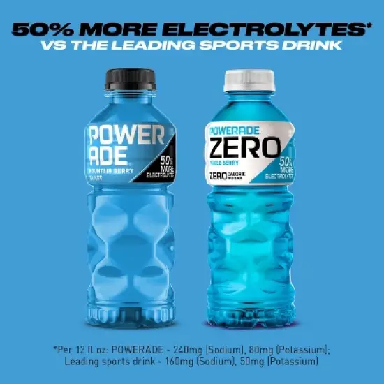 POWERADE Mountain Berry Blast Sports Drink - 20 fl oz Bottle image {4}