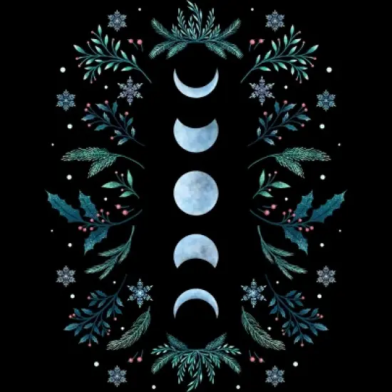 Men's Design By Humans Moonlight Garden - Teal Snow By EpisodicDrawing Tank Top image {1}