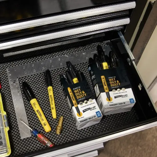 Avery UltraDuty Marks A Lot Permanent Markers, Chisel Tip, Water Resistant, Industrial Grade Ink, 12 Black Markers (29842) image {5}