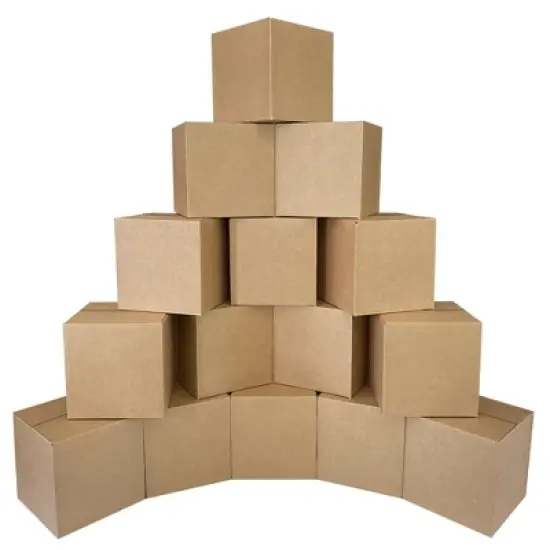 UOFFICE Pack of 15 Heavy Duty Corrugated Boxes 12" x 12" x 12" 15 Count 275lb. Double Wall Boxes image {3}
