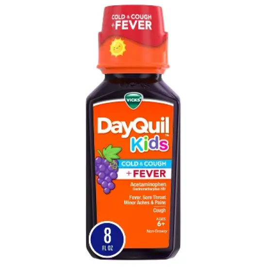 Vicks DayQuil Kids' Cough & Cold + Fever Liquid - Grape - 8 fl oz image {12}