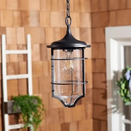 Rueda 8.2" Outdoor Pendant - PLT7040 - Bronze - Safavieh image {2}