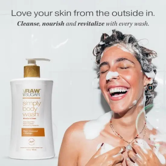 Raw Sugar Simply Body Wash - Raw Coconut + Mango - 40 fl oz image {8}