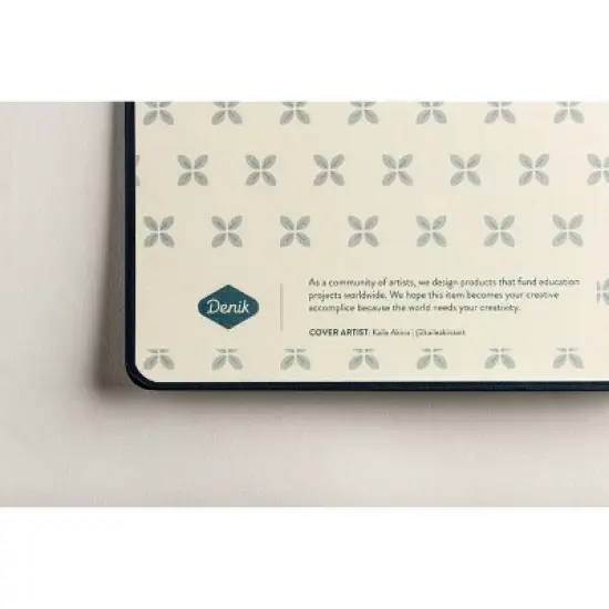 Denik Lined Journal Layflat with Ribbon Page Marker - Evelyn: Leather Hard Cover, Narrow Ruled, 5.75 x 8.25 Inches, 144 Pages image {5}