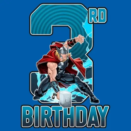 Toddler's Marvel 3rd Birthday Thor T-Shirt image {1}
