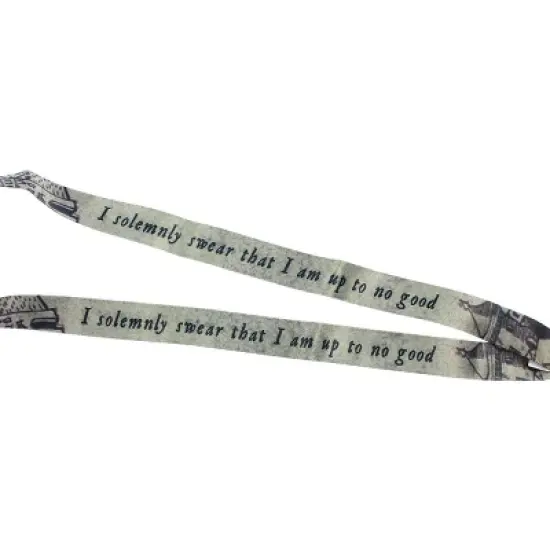 Harry Potter I Solemnly Swear That I Am Up To No Good Lanyard w/ Badge Holder and Marauders Map Rubber Charm image {2}