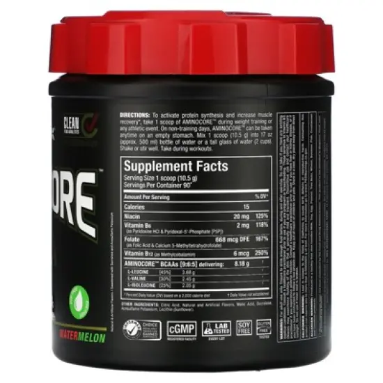 ALLMAX AMINOCORE&trade; BCAA, Watermelon, 2.1 lbs (945 g) image {1}
