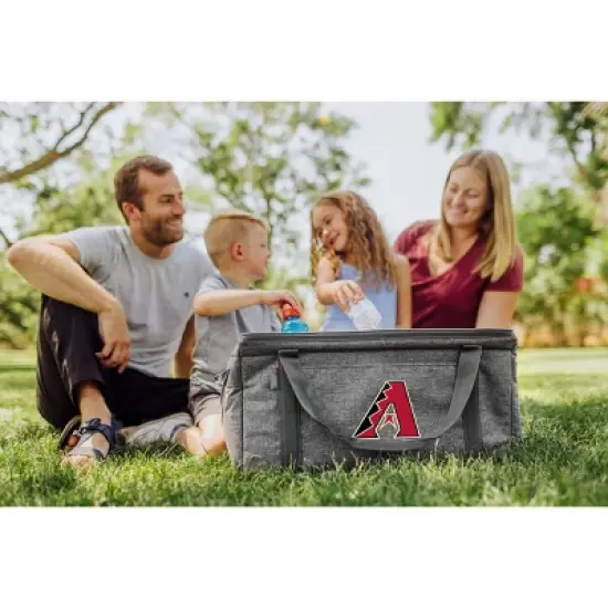 MLB Arizona Diamondbacks 64 Can Collapsible Cooler - Heathered Gray image {4}
