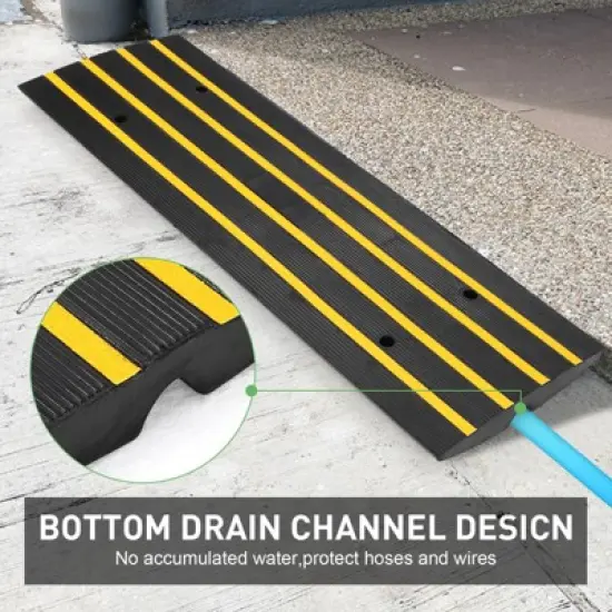 Rubber Curb Ramp, Rise Height Sidewalk Curb Ramp,Driveway Ramp or Forklifts, Trucks, Buses, Cars, Wheelchairs, Bikes image {6}