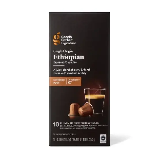 Single Origin Ethiopian Espresso Capsules - Good & Gather&trade; - 1.83oz/10ct image {4}