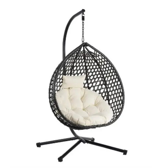 Whisen Versatile Hanging Egg Chair for Indoor and Outdoor Use image {2}