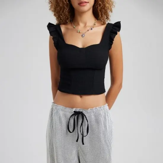 Women's Ruffled Tiny Tank Top image {4}