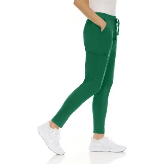 Medichic Women's Scrubs Mid Rise Slim 5 Pocket Active Yoga Scrub Pants image {4}